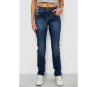 Джинсы женские однотонные Straight fit, цвет синий, 244R11489