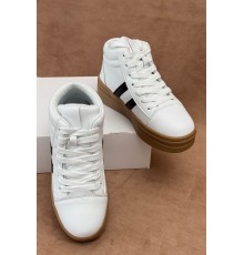 Кросівки жіночі демісезонні, колір біло-чорний, 248RWA180-4