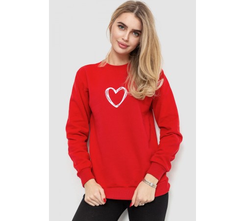 Світшот жіночий, колір червоний, 238R57162