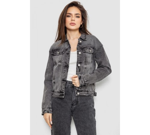 Куртка жіноча джинсова, колір сірий, 255RA224