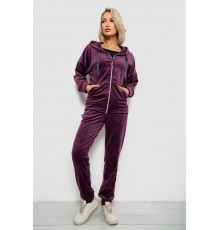 Спортивний костюм жіночий велюровий, колір сливовий, 257R4122