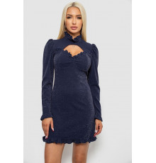 Платье женское однотонное нарядное, цвет синий, 244R399