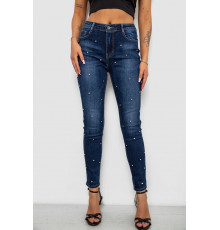 Джинсы женские однотонные Skinny, цвет синий, 244RLY857