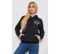 Худі жіночий на тонкому флісі, колір чорний, 238R57162-10