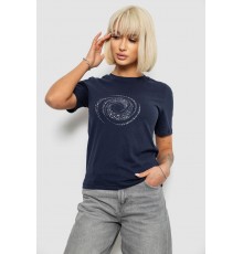 Футболка жіноча з принтом, колір синій, 241R139