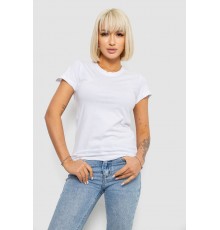 Футболка жіноча однотонна, колір білий, 129R8900