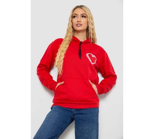 Худі жіночий на тонкому флісі, колір червоний, 238R57162-10