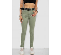 Джинси жіночі Skinny Американки, колір оливковий, 182R00252