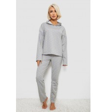 Костюм жіночий домашній з принтом, колір сірий, 257R1115