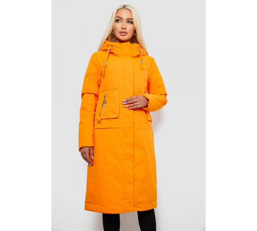 Куртка женская длинная демисезонная, цвет оранжевый, 244R997