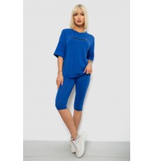 Костюм домашній жіночий з принтом, колір синій, 257R738