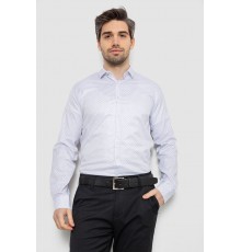 Рубашка мужская однотонная с принтом, цвет белый, 186R2114
