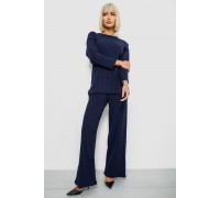 Костюм жіночий трикотажний в рубчик, колір синій, 257R1321-1