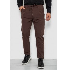 Брюки мужские классические однотонные, цвет коричневый, 157RU02-007