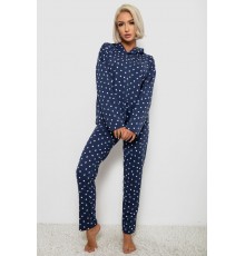Костюм жіночий домашній з принтом, колір синьо-білий, 257R1115