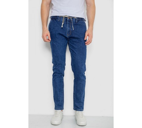 Джинсы мужские на резинке, цвет синий, 244R8063