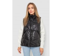 Жилет жіночий однотонний, колір чорний, 244R915