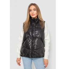 Жилет жіночий однотонний, колір чорний, 244R915