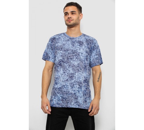 Футболка чоловіча з принтом, колір джинс, 244R5517