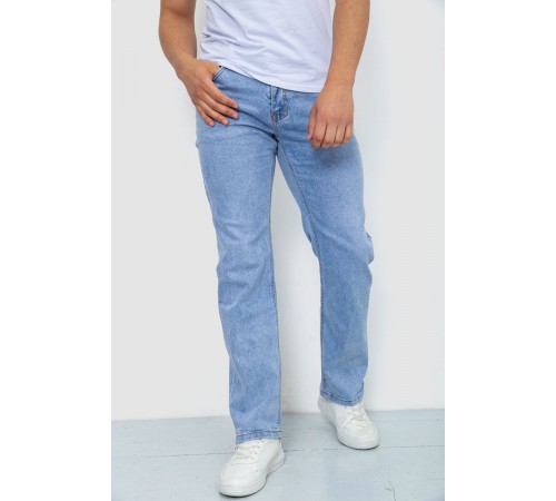 Джинсы мужские однотонные, цвет голубой, 244R6078