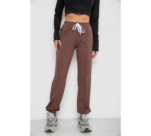 Спортивні штани жіночі, колір шоколад, 247R4670-1