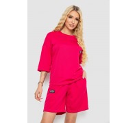 Костюм жіночий однотонний, колір малиновий, 238R116