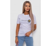 Футболка женская с принтом, цвет белый, 238R01632