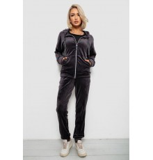 Спортивний костюм жіночий велюровий, колір чорнильний, 257R4122