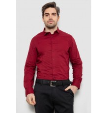 Рубашка мужская однотонная, цвет бордовый, 186R2013