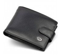 Классическое мужское портмоне из натуральной кожи ST Leather ST102 Черный