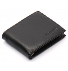 Черное мужское портмоне из натуральной кожи на магните с зажимом Marco Coverna MC-030AH-1