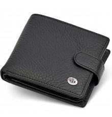 Мужское портмоне из натуральной кожи ST Leather ST153 черный