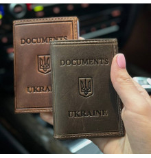 Кожаная обложка для ID-паспорта и водительских прав 2186-1B