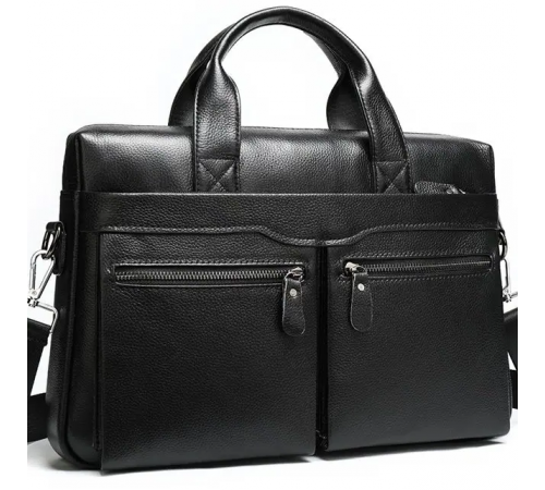 Мужская сумка для офиса 39x28×8, портфель папка для ноутбука и бумаг SK N76955 черный