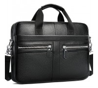 Чоловіча сумка для ноутбука та документів 39x28×8, портфель для офісної роботи, чорний
