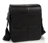 Шкіряна сумка чоловіча 21х24х6, барсетка через плече м'яка, месенджер для гаджетів BEXHILL TD-21334A