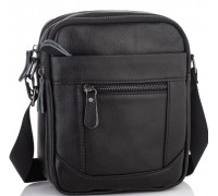 Чоловіча барсетка 18х21х7, сумка шкіряна планшетка через плече Tiding Bag SK N5386 чорна