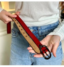 Шкіряний червоний ремінь