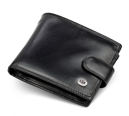 Чоловіче портмоне з натуральної шкіри ST Leather В104 Чорний