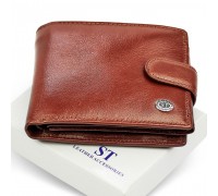 Класичне чоловіче портмоне з натуральної шкіри ST Leather В 102 Коричневий