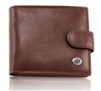Стильне шкіряне чоловіче портмоне ST Leather В103 Коричневий