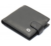 Чорне чоловіче портмоне з натуральної шкіри з фіксацією ST Leather ST103