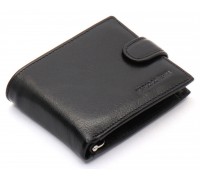Чорне шкіряне чоловіче портмоне із затискачем для грошей Marco Coverna MC-2006H-1