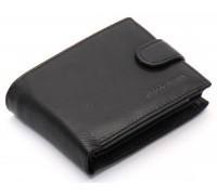 Чорне чоловіче портмоне з натуральної шкіри з візитницею Marco Coverna MC-2057H-1