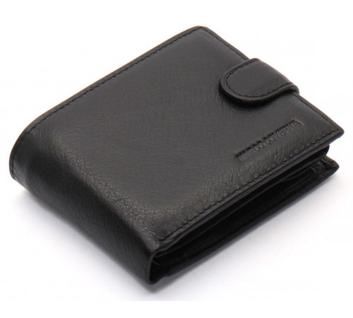 Чорне чоловіче портмоне з натуральної шкіри із візитницею Marco Coverna MC-2057-1