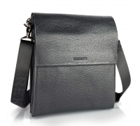 Чоловічий шкіряний месенджер 23х26х6, сумка планшет через плече BEXHILL TD-18621 чорний