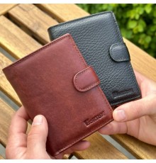 Чоловічий шкіряний гаманець люкс, чоловіче портмоне натуральна шкіра HORTON 301B
