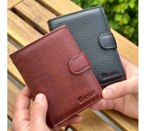 Чоловічий шкіряний гаманець люкс, чоловіче портмоне натуральна шкіра HORTON 301B
