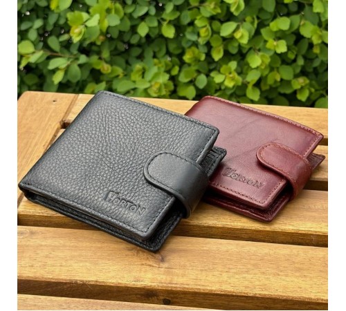 Чоловічий гаманець натуральний гаманець чорний, коричневий HORTON 208