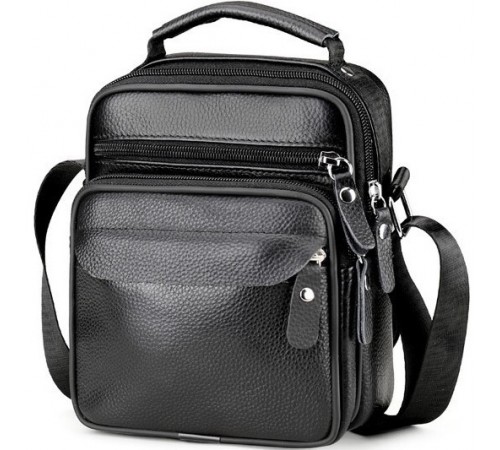 Чоловіча шкіряна барсетка через плече 17х21х9, месенджер з ручкою Bexhill Bx-54551 чорная